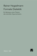 Cover: Formale Dialektik - Meiner