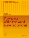 Cover: Proceedings of the 1995 World Marketing Congress - Springer