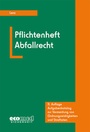 Cover: Pflichtenheft Abfallrecht - ecomed Storck