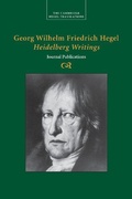 Cover: Georg Wilhelm Friedrich Hegel: Heidelberg Writings - Cambridge University Press