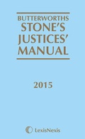 Cover: Butterworths Stone's Justices' Manual 2015 - Butterworths Law