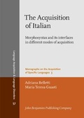 Cover: The Acquisition of Italian - John Benjamins Publishing Co