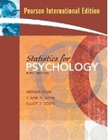 Cover: Statistics for Psychology - Pearson