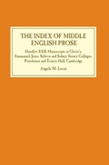 Cover: The Index of Middle English Prose - D.S. Brewer