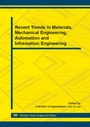 Cover: Recent Trends in Materials, Mechanical Engineering, Automation and Information Engineering - Trans Tech Publications Ltd