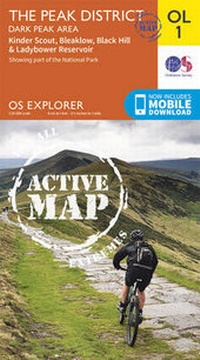 Abbildung von: The Peak District - Dark Peak Area, Kinder Scout, Bleaklow, Black Hill & Ladybower Reservoir - Ordnance Survey