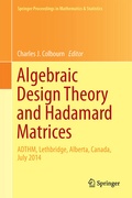 Cover: Algebraic Design Theory and Hadamard Matrices - Springer