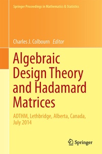 Abbildung von: Algebraic Design Theory and Hadamard Matrices - Springer