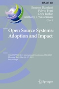 Cover: Open Source Systems: Adoption and Impact - Springer