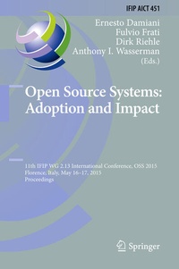 Enlarge image Cover: Open Source Systems: Adoption and Impact - Springer