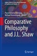 Cover: Comparative Philosophy and J.L. Shaw - Springer