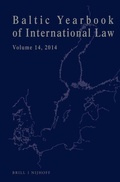 Cover: Baltic Yearbook of International Law, Volume 14 (2014) - Martinus Nijhoff