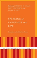 Cover: Speaking of Language and Law - Oxford University Press Inc