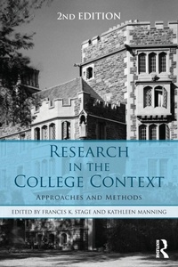 Enlarge image Cover: Research in the College Context - Routledge