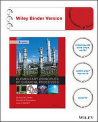 Enlarge image Cover: Elementary Principles of Chemical Processes - Wiley