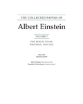 Cover: The Collected Papers of Albert Einstein, Volume 7 (English) - Princeton University Press