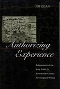 Cover: Authorizing Experience - Princeton University Press