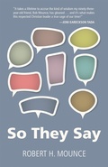 Cover: So They Say - Wipf and Stock Publishers