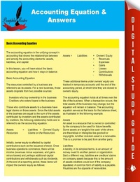 Enlarge image Cover: Accounting Equations & Answers - Dot EDU