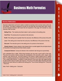 Enlarge image Cover: Business Math Formulas - Dot EDU