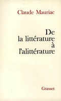Cover: de la Litterature A L'Alitterature - Grasset
