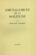 Cover: Amenagement de la Solitude - Grasset