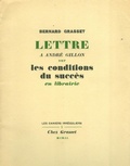 Cover: Lettre a Andre Gillon Sur Les Conditions Du Succes En Libriairie - Grasset