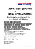 Cover: SONY XPERIA Z C6603 leicht-gemacht - telecomputer marketing