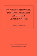 Cover: On Group-Theoretic Decision Problems and Their Classification - Princeton University Press