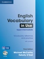 Cover: English Vocabulary in Use Upper-intermediate with Answers and CD-ROM - Cambridge University Press