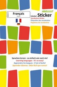 Abbildung von: mindmemo Vokabel Sticker - Grundwortschatz Französisch / Deutsch - 280 Vokabel Aufkleber für Kinder und Erwachsene - phiep Verlag