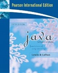 Enlarge image Cover: Java Software Solutions - Pearson