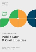 Cover: Core Statutes on Public Law & Civil Liberties 2015-16 - Palgrave