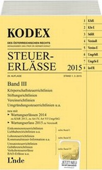 Abbildung von: KODEX Steuer-Erlässe 2015, Band III - Linde