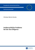 Abbildung von: Insiderrechtliche Probleme bei der Due Diligence - Peter Lang Verlag