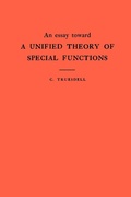 Cover: An Essay Toward a Unified Theory of Special Functions - Princeton University Press