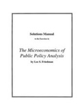 Cover: Solutions Manual to the Exercises in "the Microeconomics of Public Policy Analysis" - Princeton University Press