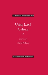 Enlarge image Cover: Using Legal Culture - Wildy, Simmonds and Hill Publishing