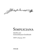 Cover: Simpliciana - Peter Lang Verlag