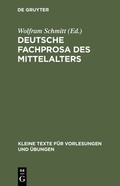 Cover: Deutsche Fachprosa des Mittelalters - De Gruyter