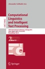 Cover: Computational Linguistics and Intelligent Text Processing - Springer