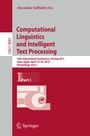 Cover: Computational Linguistics and Intelligent Text Processing - Springer