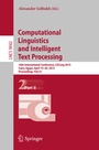 Cover: Computational Linguistics and Intelligent Text Processing - Springer