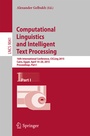 Cover: Computational Linguistics and Intelligent Text Processing - Springer