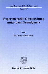Abbildung von: Experimentelle Gesetzgebung unter dem Grundgesetz - fibre