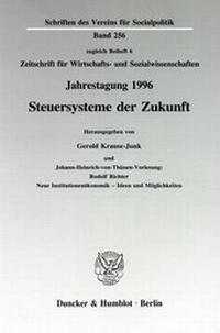 Abbildung von: Steuersysteme der Zukunft - Duncker & Humblot