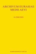 Cover: Archivum Eurasiae Medii Aevi 16 (2008/2009) - Harrassowitz Verlag