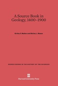 Cover: A Source Book in Geology, 1400-1900 - Harvard University Press