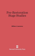 Cover: Pre-Restoration Stage Studies - Harvard University Press