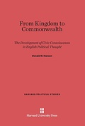 Cover: From Kingdom to Commonwealth - Harvard University Press